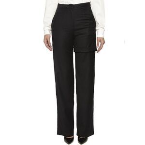 MATERIEL Wide Leg Tailored Trousers Women BLACK Pants